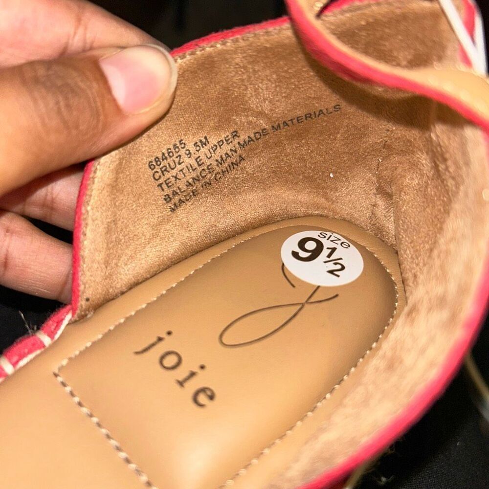 NWOT Joie Cruz scalloped espadrille memory foam Sandals - Picture 4 of 4